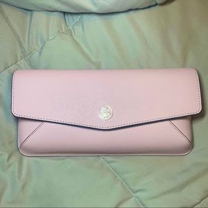 Tory Burch Robinson Leather Clutch - Pink/Nude
